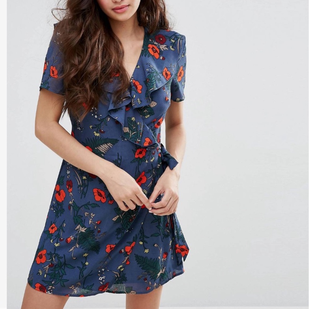 ASOS Flower Wrap Dress